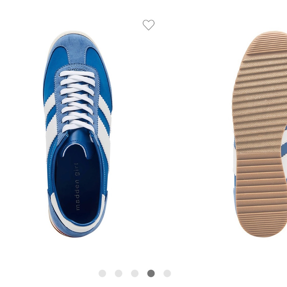 Madden Girl Blue and White Sneakers